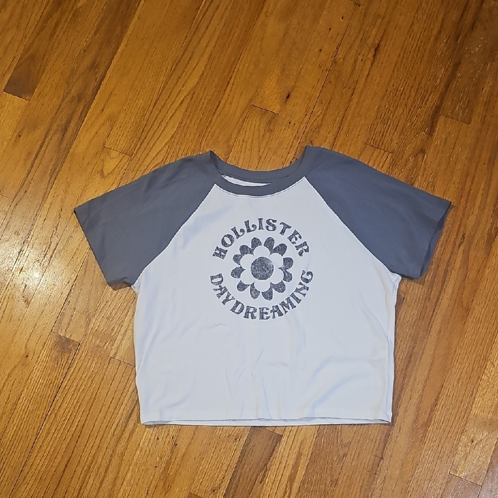 Hollister Kids Daydreaming Raglan Tee - Gray and White
